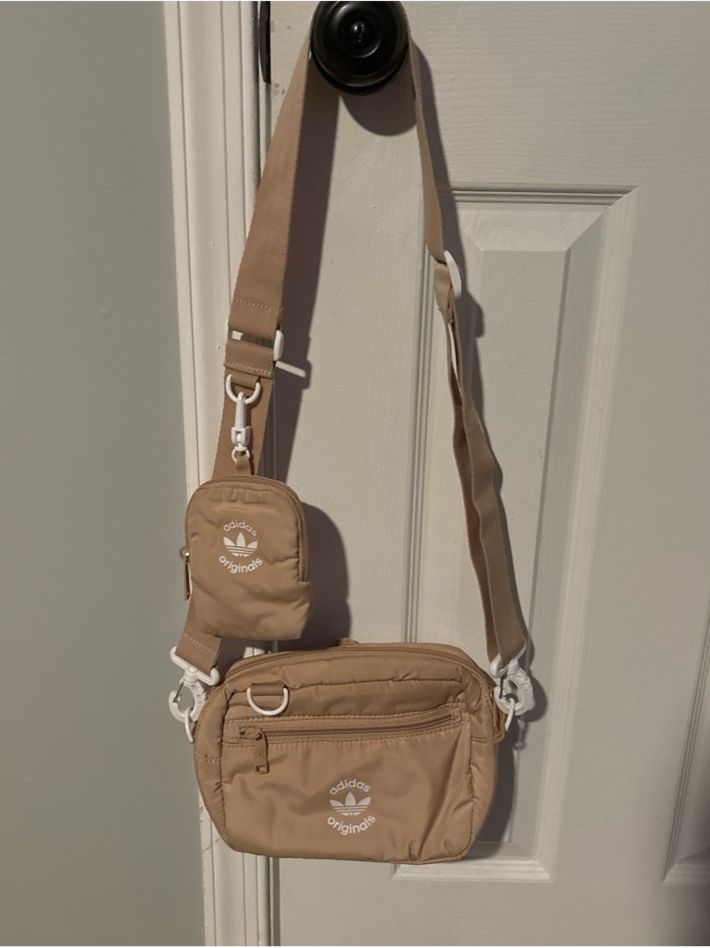 Adidas Originals Tan Crossbody Bag with Detachable Mini Pouch